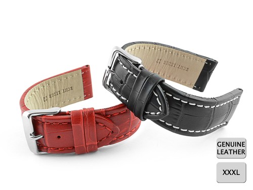 Extra lang leder uhrenarmband - lang,