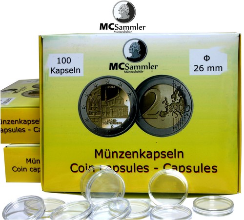 Münzkapseln 26mm für euro - für,